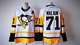 Pittsburgh Penguins #71 Evgeni Malkin White-Yellow Stitched Jersey,baseball caps,new era cap wholesale,wholesale hats